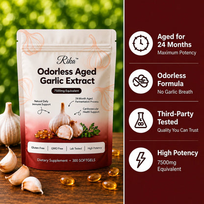Rika™ Aged Garlic Extract - 7500mg Odorless Softgels