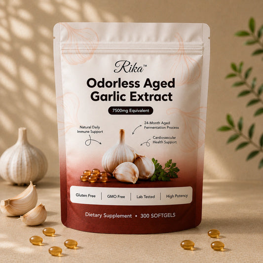 Rika™ Aged Garlic Extract - 7500mg Odorless Softgels