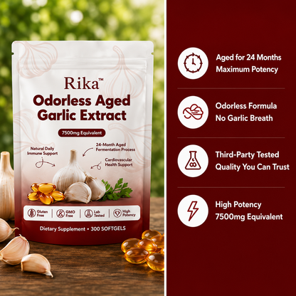 Rika™ Aged Garlic Extract - 7500mg Odorless Softgels